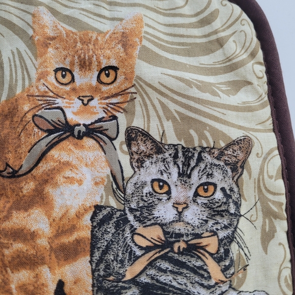 Single vintage pot holder with cat design - Picture 2 of 4